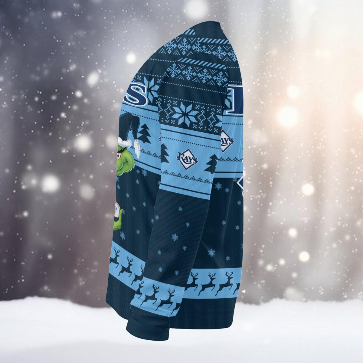 Sportswearmerch Tampa Bay Rays MLB x Grinch Christmas Ugly Sweater For Fans