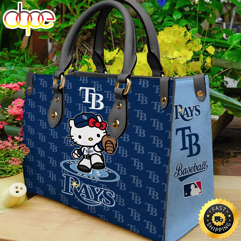 Sportswearmerch Tampa Bay Rays MLB x Kitty Women Leather Hand Bag For Fan