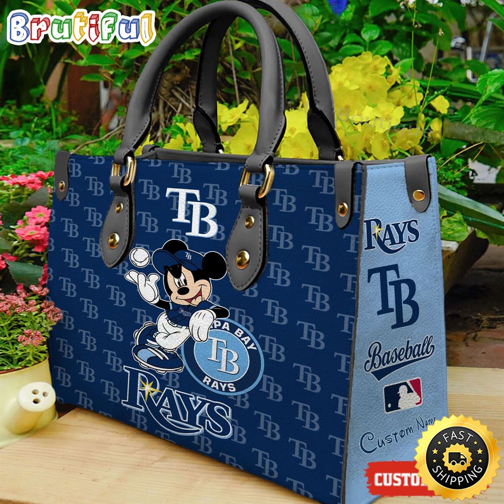 Sportswearmerch Tampa Bay Rays MLB x Mickey Leather Handbag For Fan