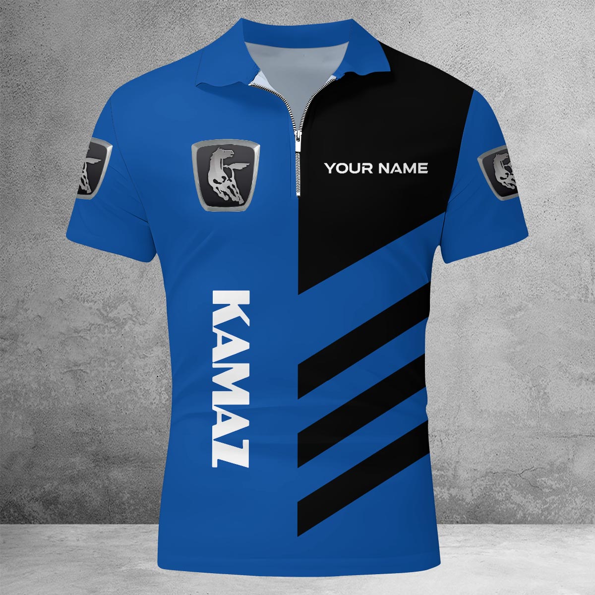 Sportswearmerch Tata Truck Lapel Zip Polo Shirt For Fan