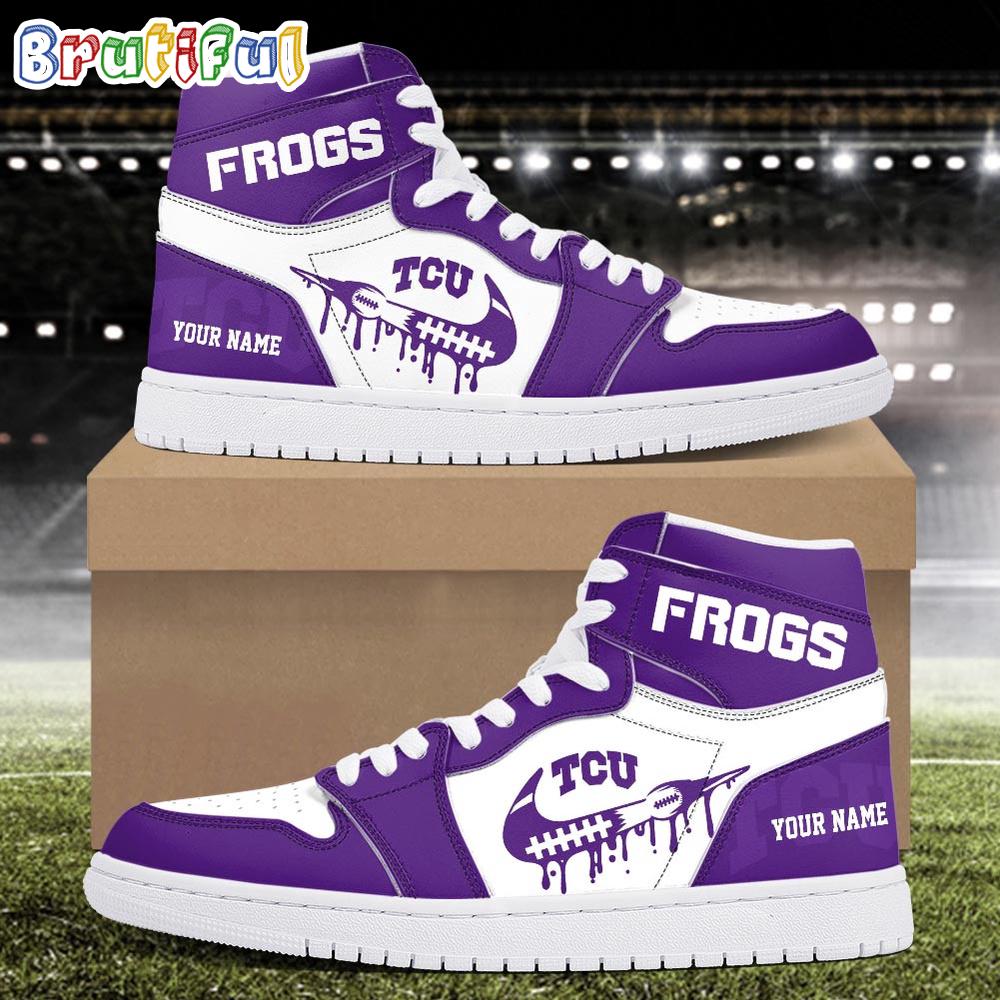 Sportswearmerch TCU Horned Frogs NCAA AJ1 High Sneakers Shoes For Men And Women