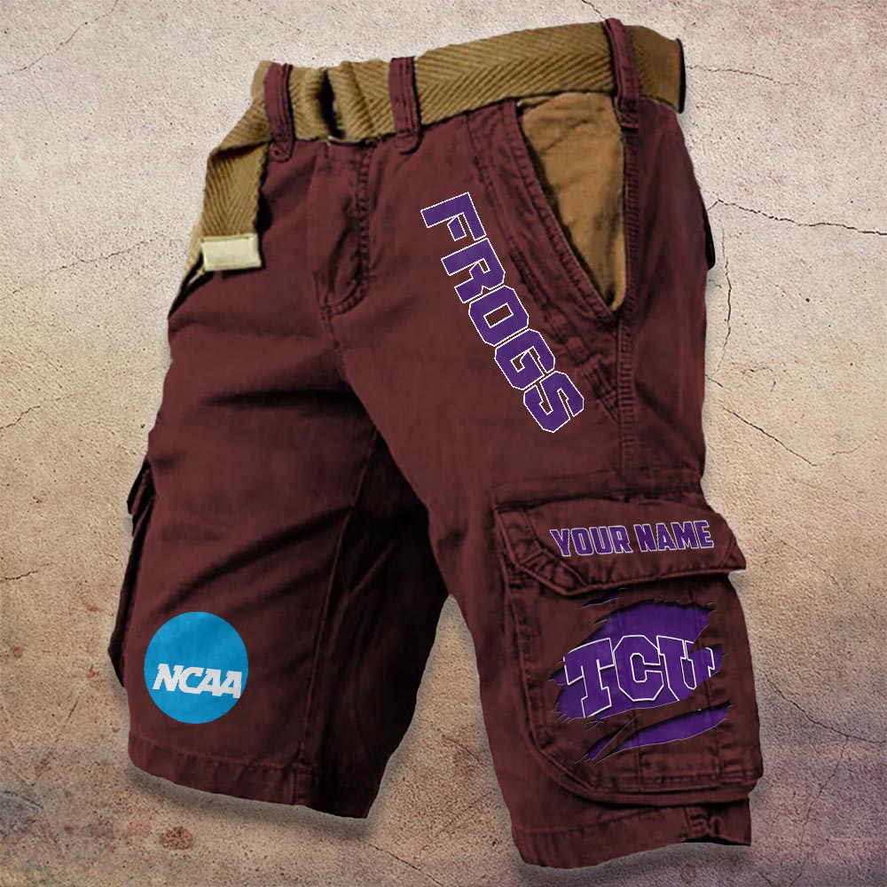 Sportswearmerch TCU Horned Frogs NCAA Denim Short For Fan