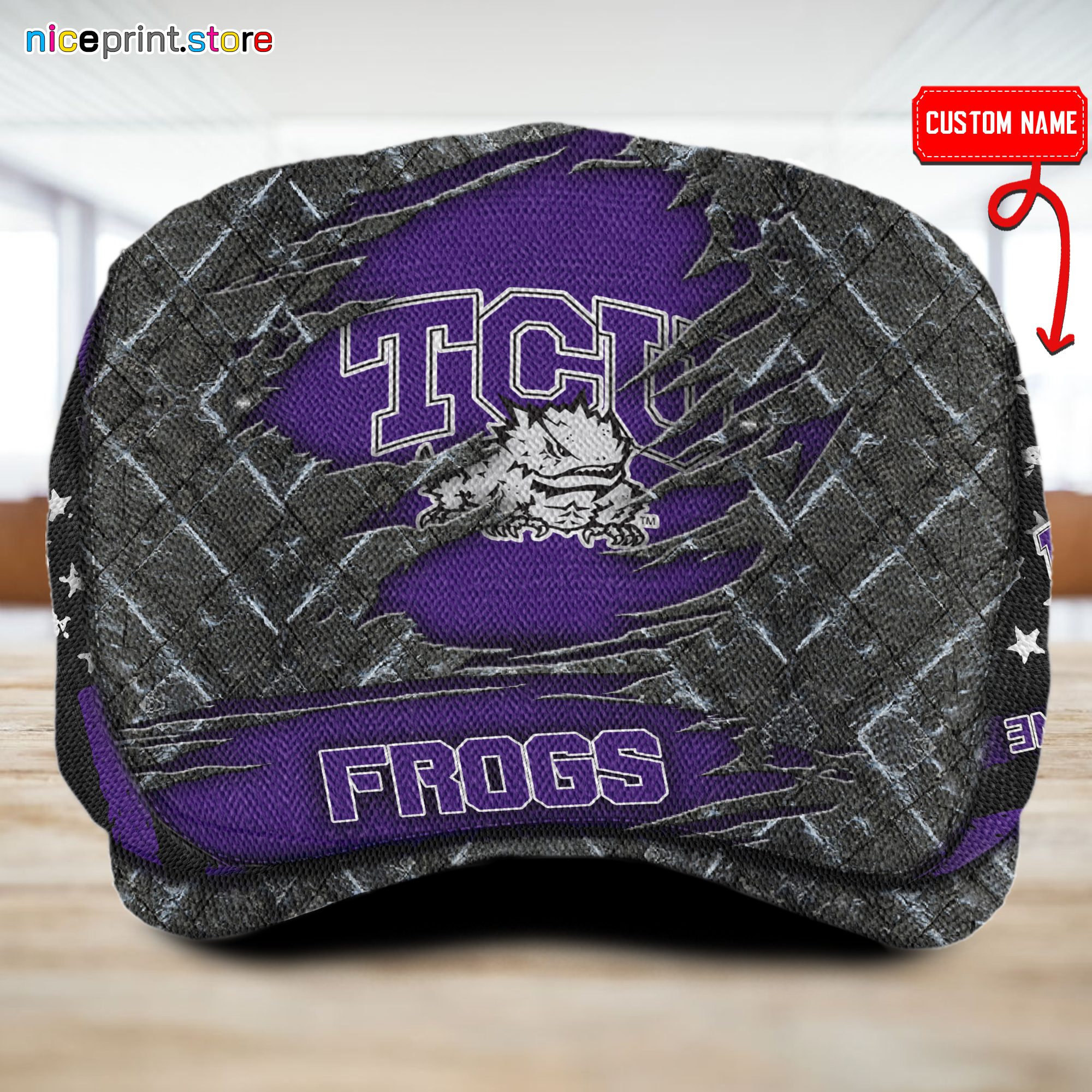 Sportswearmerch TCU Horned Frogs NCAA Flat Cap For Fan