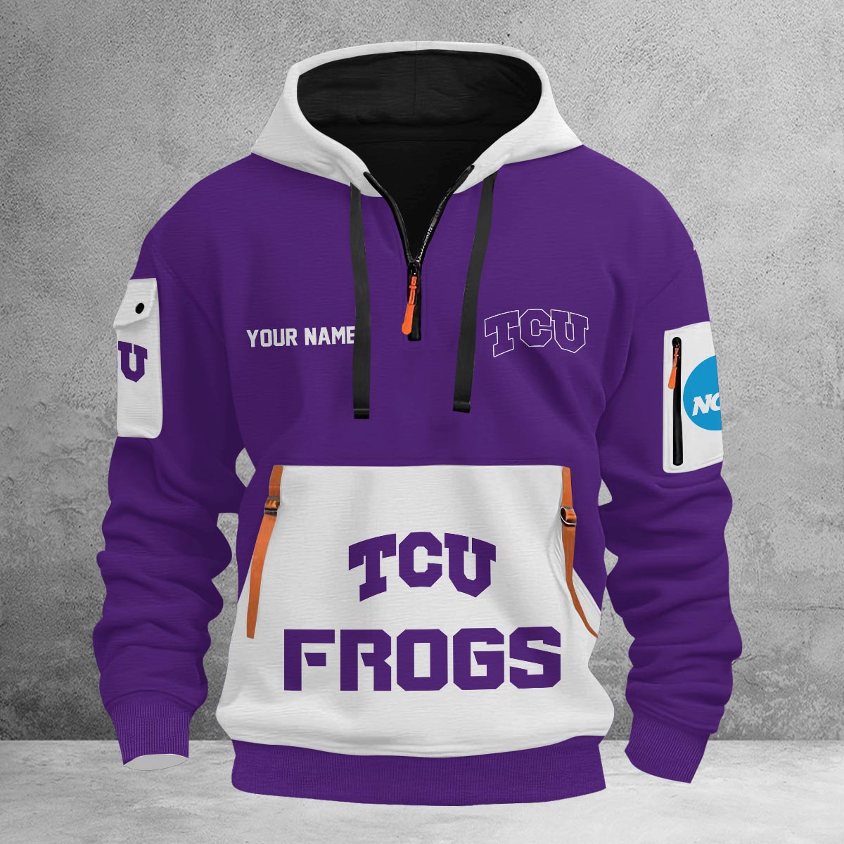 Sportswearmerch TCU Horned Frogs NCAA Half Zip Hoodie Personalized For Fan