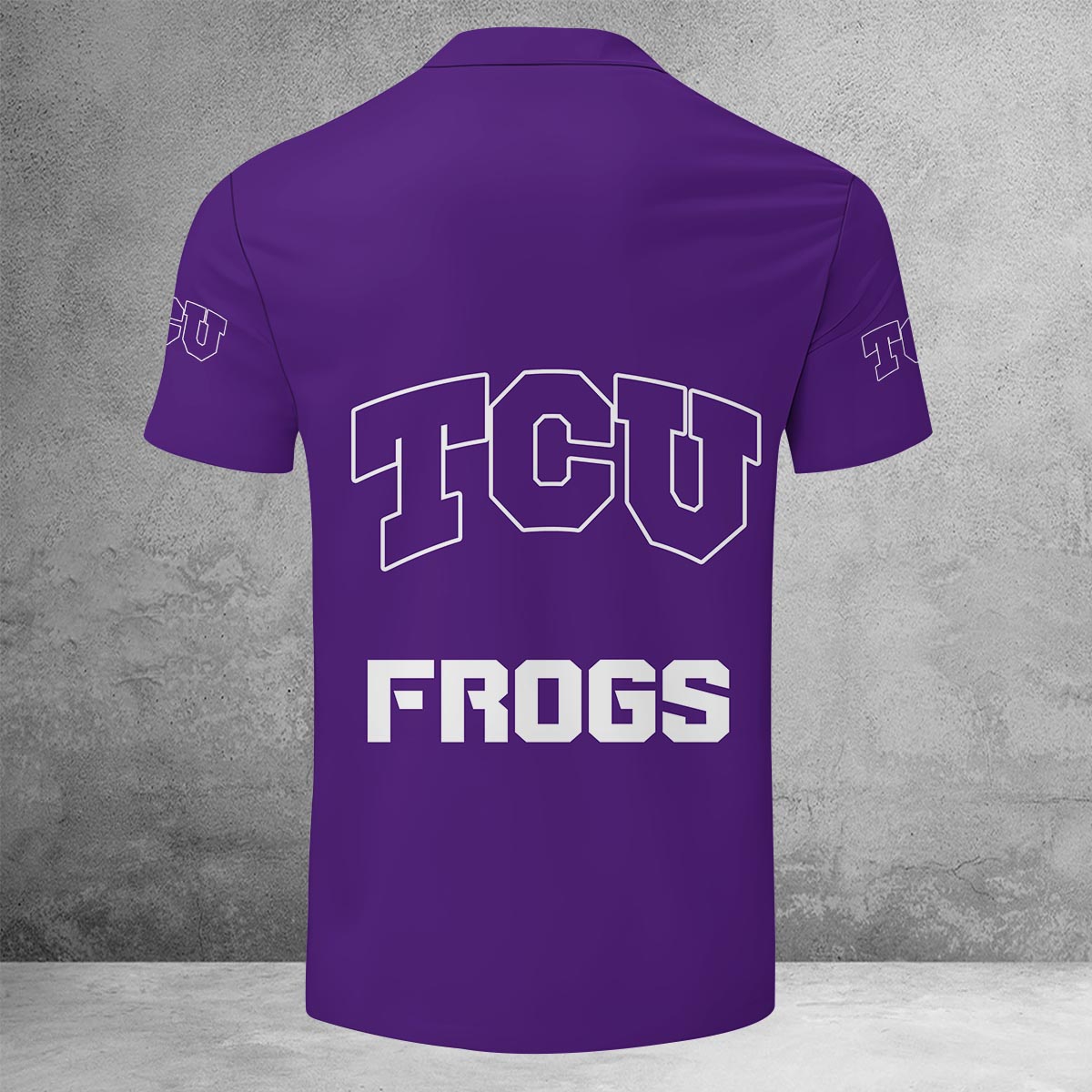 Sportswearmerch TCU Horned Frogs NCAA Lapel Zip Polo Shirt For Fan