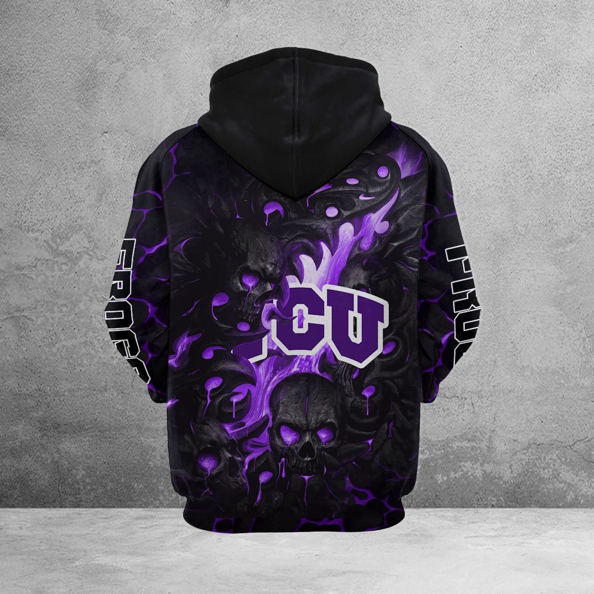 Sportswearmerch TCU Horned Frogs NCAA Lava Skull Hoodie For Fan