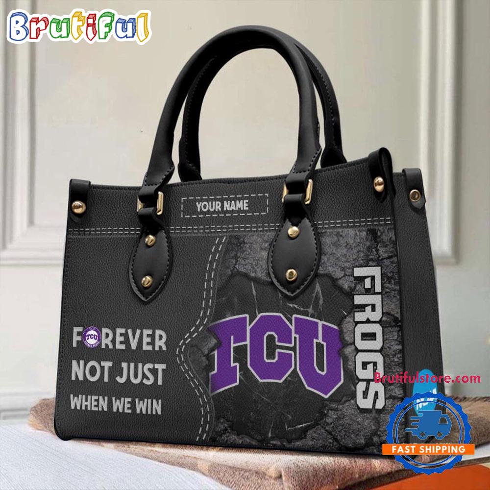 Sportswearmerch TCU Horned Frogs NCAA Leather Hand Bag For Fan
