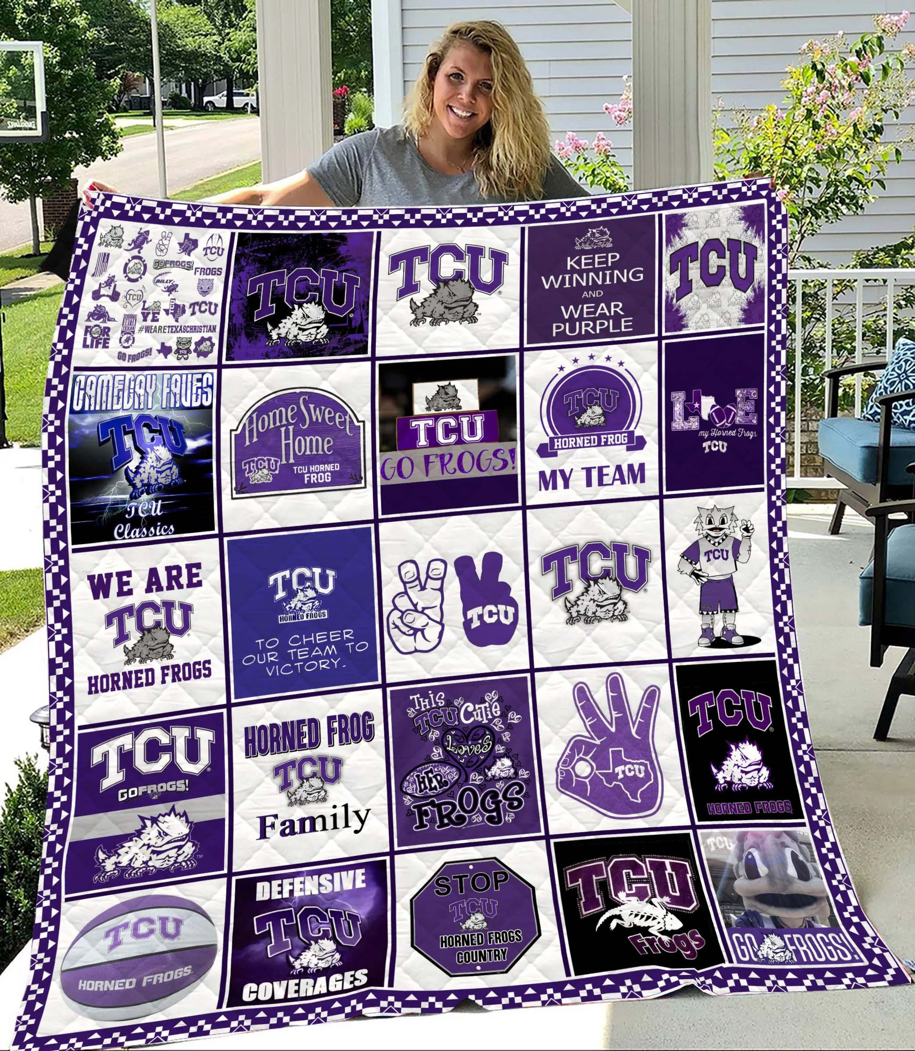 Sportswearmerch Tcu Horned Frogs NCAA Quilt Blanket For Fan