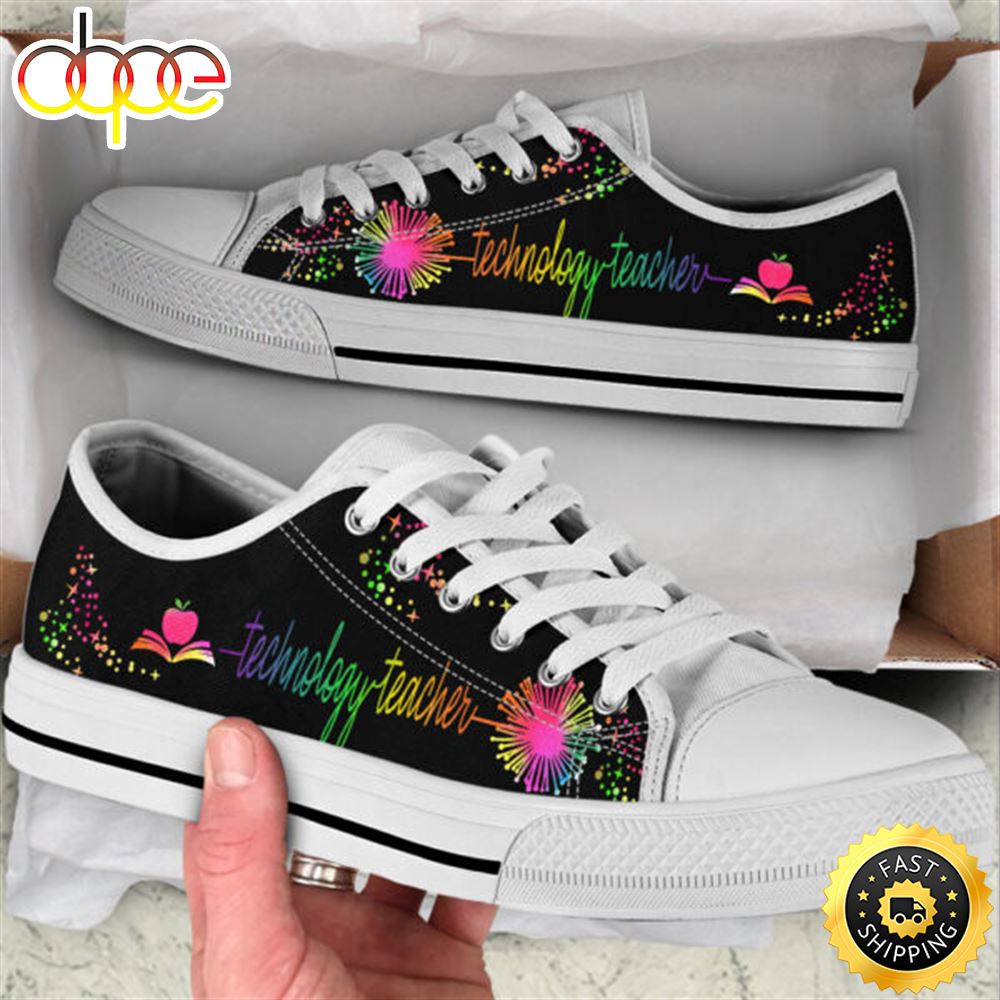 Sportswearmerch Technology Teacher Shoes Dandelion Art Color Low Top Canvas Sneakers Shoes For Men And Women