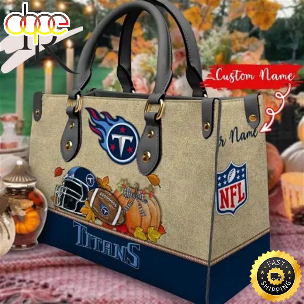Sportswearmerch Tennessee Titans NFL Autumn Women Leather Hand Bag For Fan