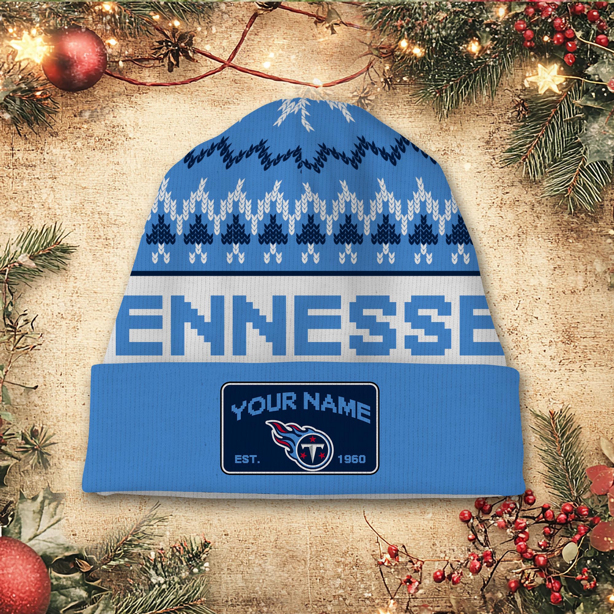Sportswearmerch Tennessee Titans NFL Christmas Beanie Hat For Fan