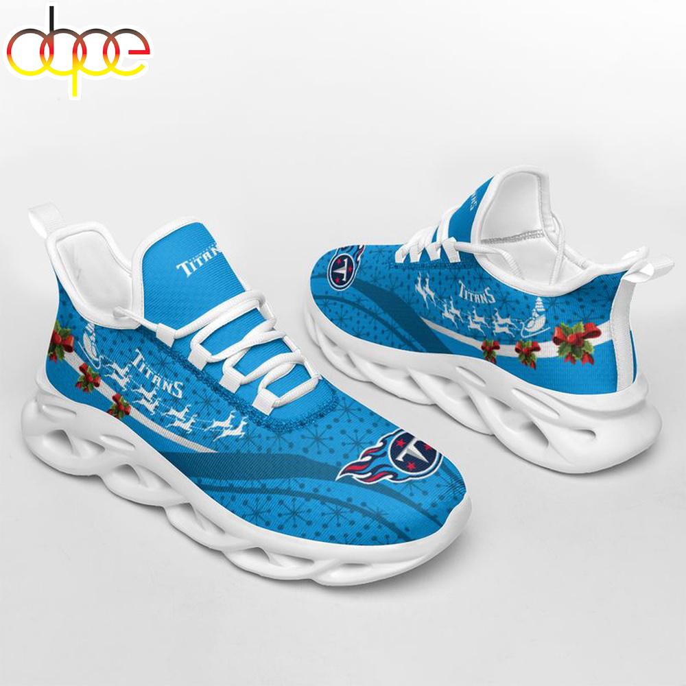 Sportswearmerch Tennessee Titans NFL Christmas Pattern Max Soul Shoes Sneakers For Men And Women Gift