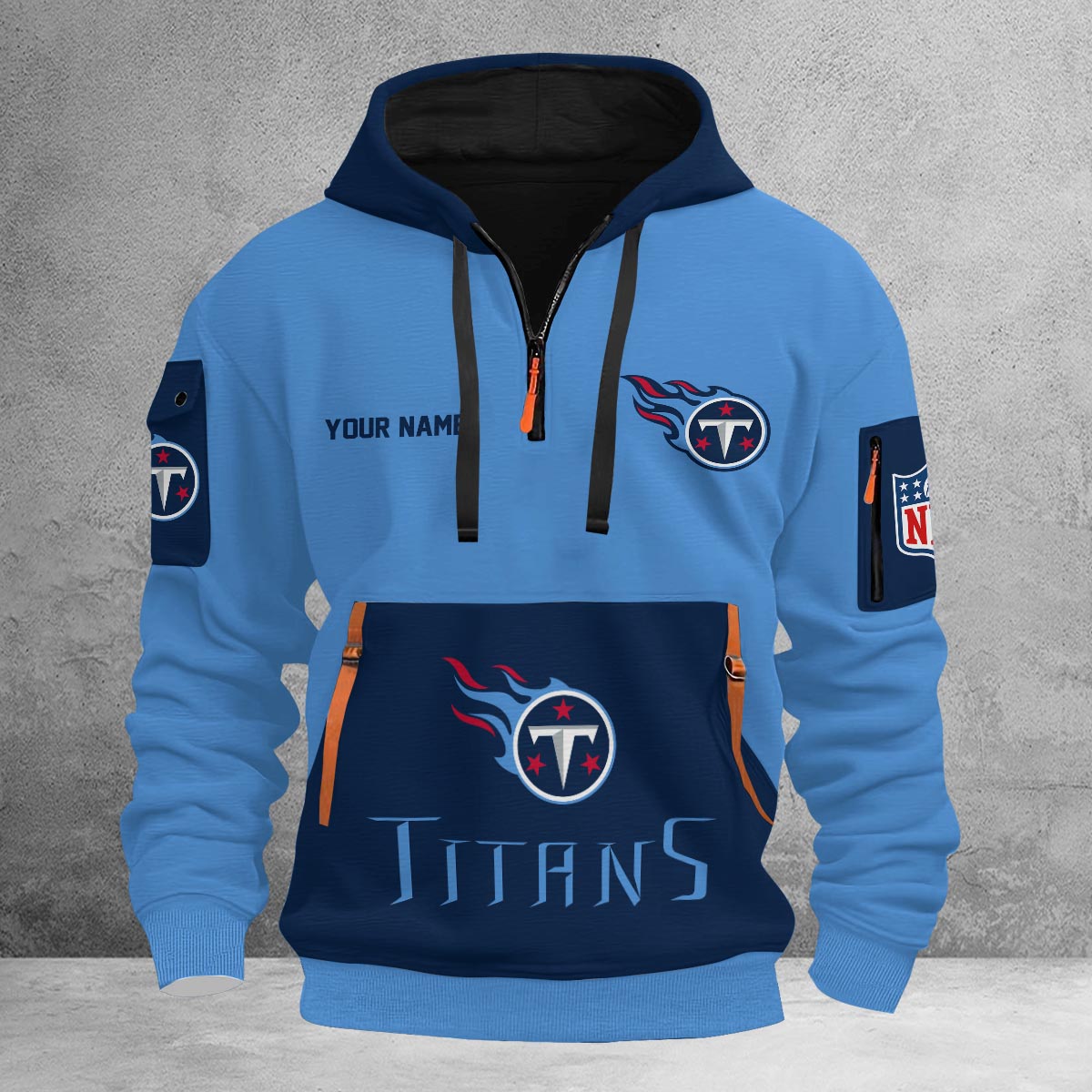 Sportswearmerch Tennessee Titans NFL Half Zip Hoodie For Fan