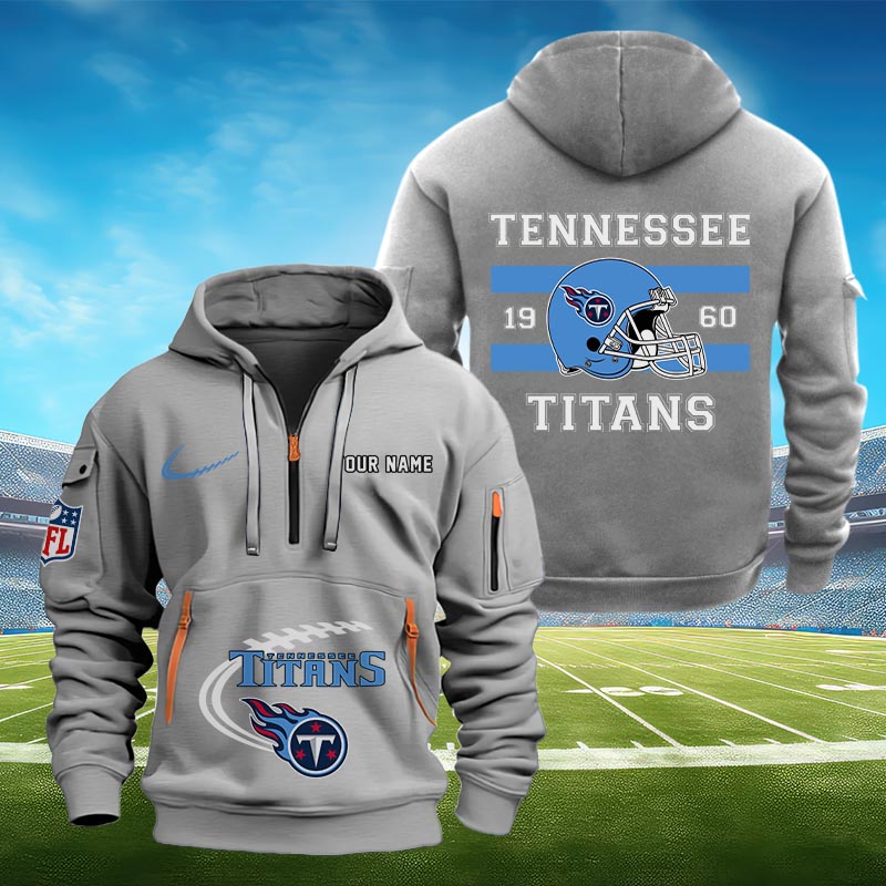 Sportswearmerch Tennessee Titans NFL Half Zip Hoodie Personalized For Fan