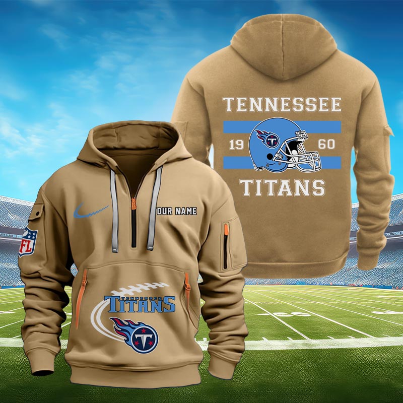 Sportswearmerch Tennessee Titans NFL Half Zip Hoodie Personalized For Fan
