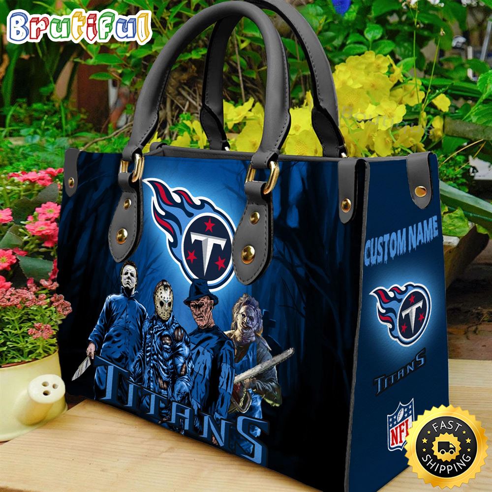 Sportswearmerch Tennessee Titans NFL Halloween Leather Handbag For Fan
