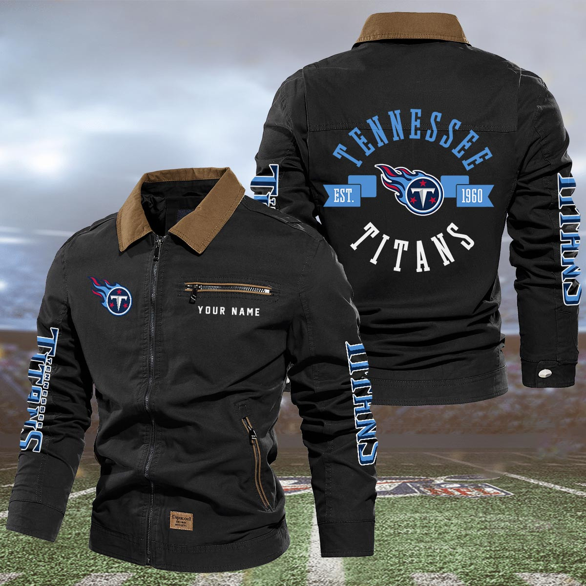 Sportswearmerch Tennessee Titans NFL Lapel Jacket For Fan