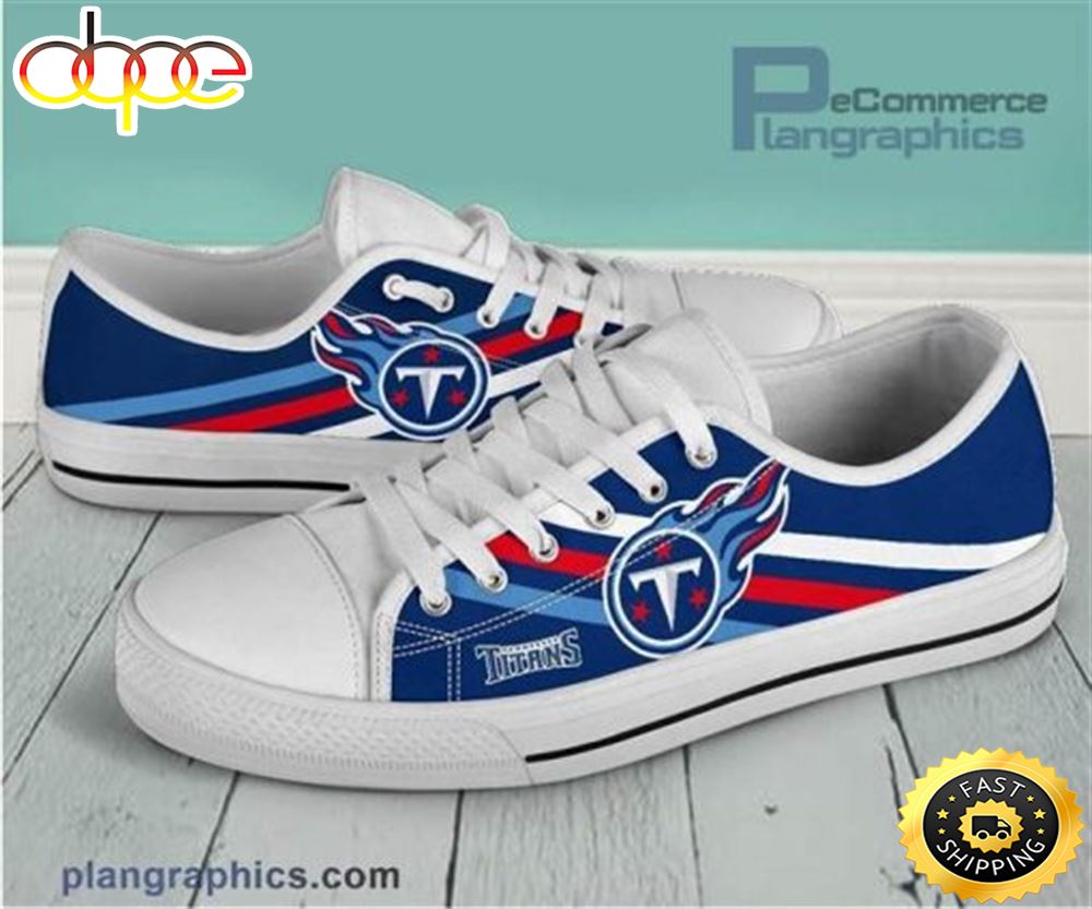 Sportswearmerch Tennessee Titans NFL Low Top Canvas Sneakers Shoes For Men And Women