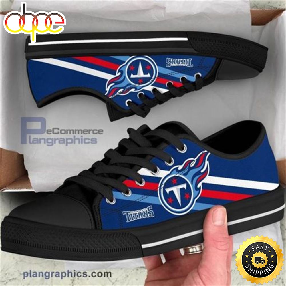 Sportswearmerch Tennessee Titans NFL Low Top Canvas Sneakers Shoes For Men And Women