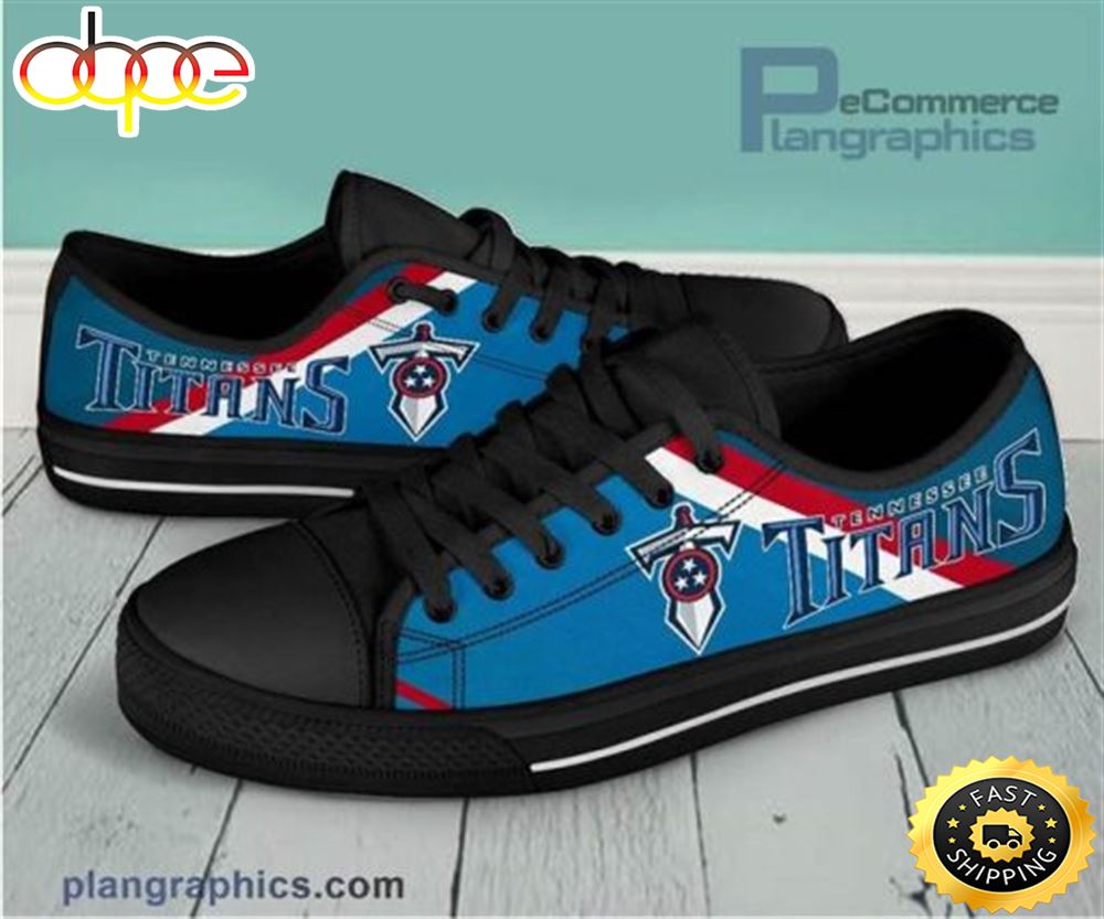 Sportswearmerch Tennessee Titans NFL Low Top Canvas Sneakers Shoes For Men And Women