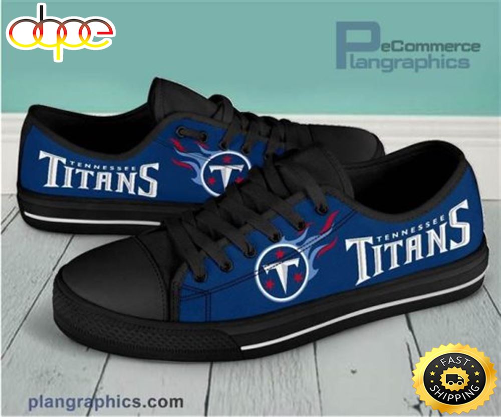 Sportswearmerch Tennessee Titans NFL Low Top Canvas Sneakers Shoes For Men And Women