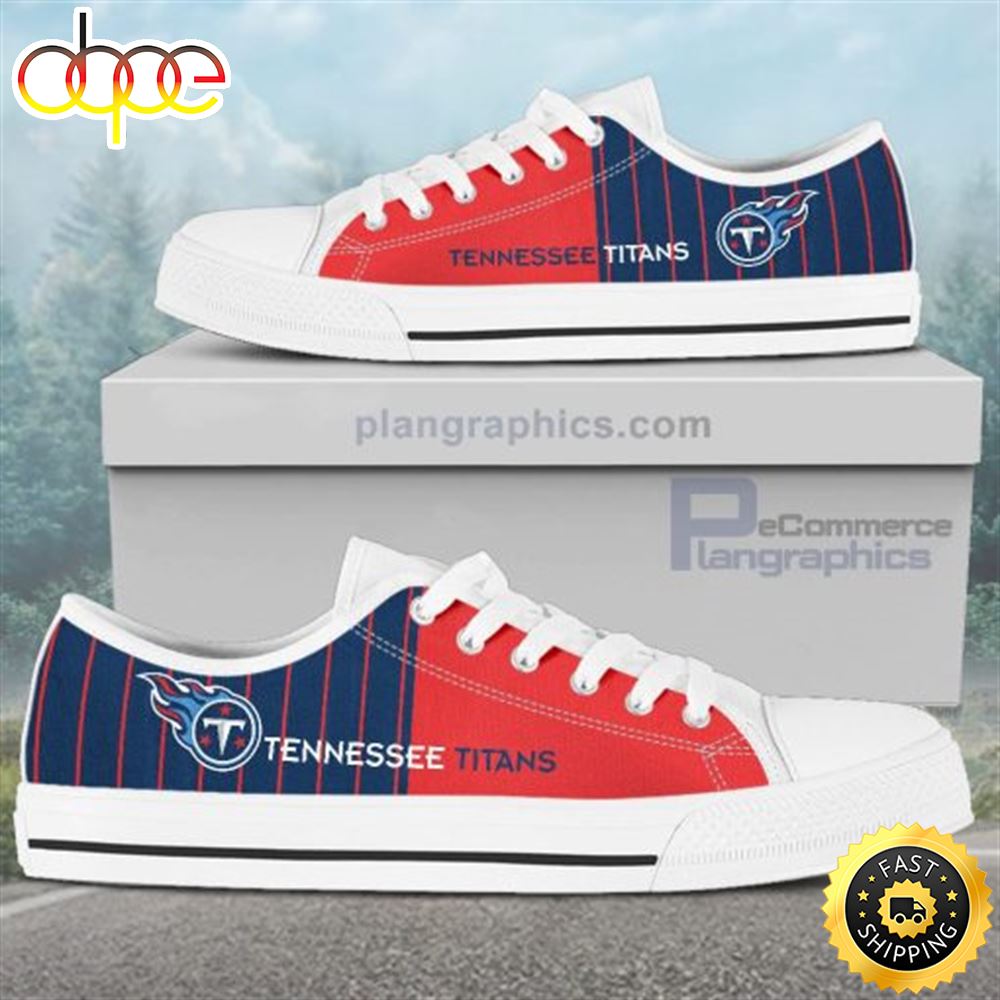 Sportswearmerch Tennessee Titans NFL Low Top Canvas Sneakers Shoes For Men And Women