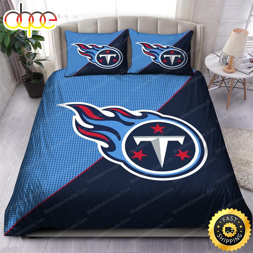 Sportswearmerch Tennessee Titans NFL Navy Blue Bedding Set For Fan
