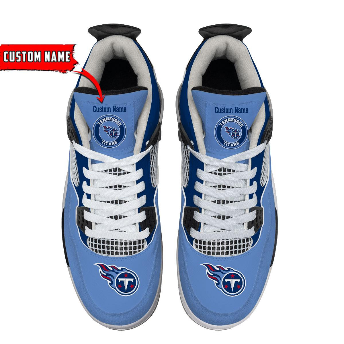 Sportswearmerch Tennessee Titans NFL Personalized Air Jordan 4 SnAJ4 Sneakers Shoes For Men And Women