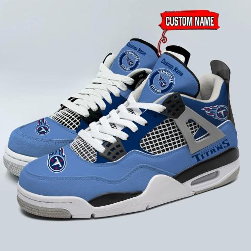 Sportswearmerch Tennessee Titans NFL Personalized Air Jordan 4 SnAJ4 Sneakers Shoes For Men And Women