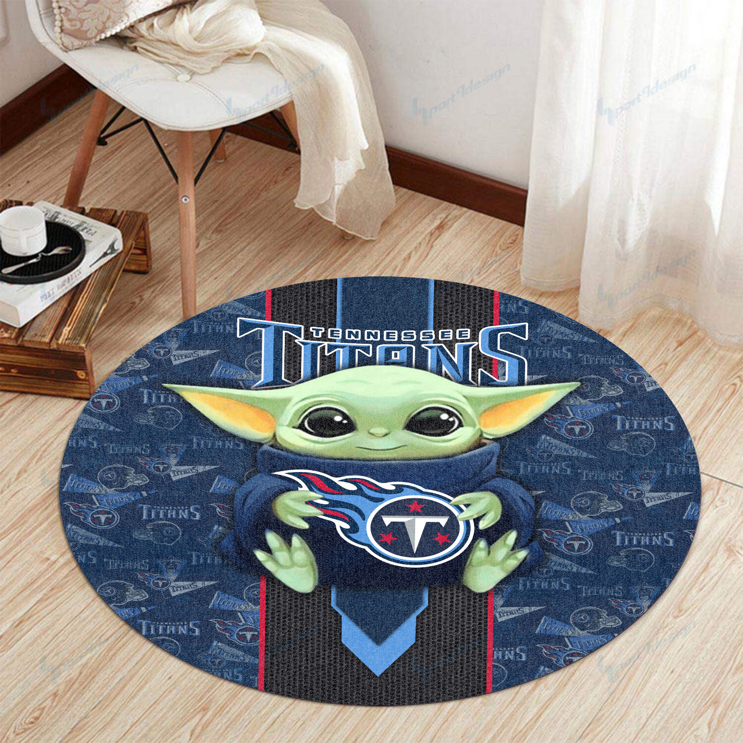 Sportswearmerch Tennessee Titans NFL Round Rug For Fan