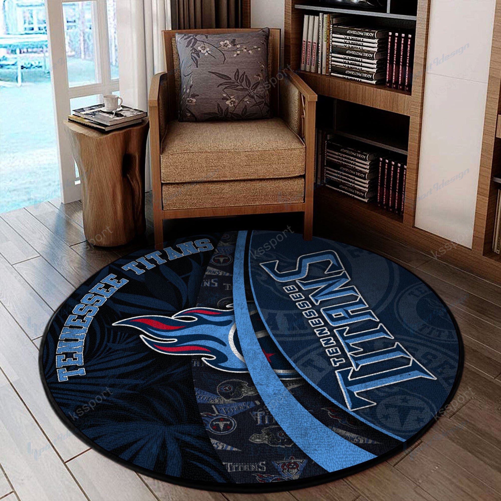 Sportswearmerch Tennessee Titans NFL Round Rug For Fan