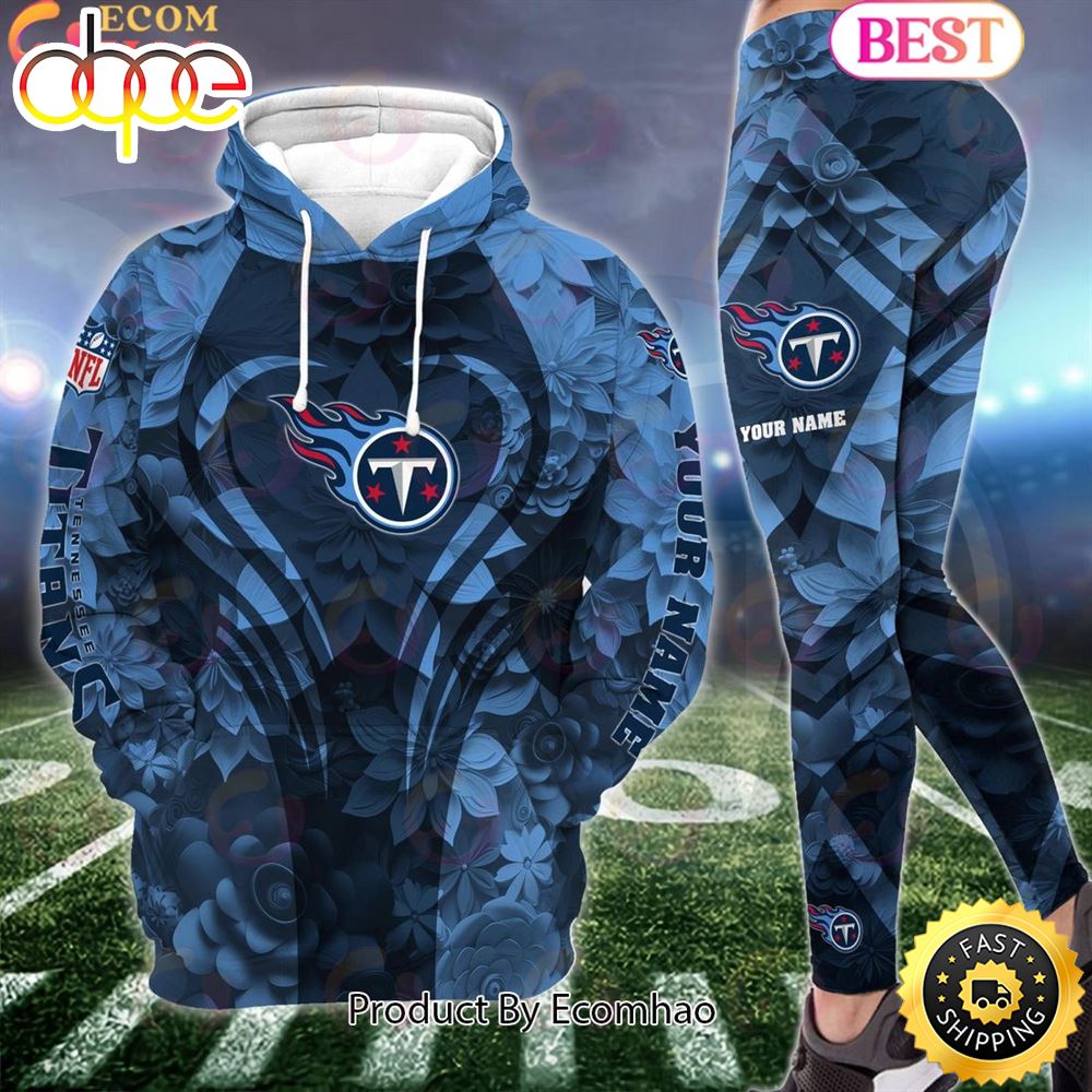 Sportswearmerch Tennessee Titans NFL Special Flowers Design Hoodie And Leggings For Fan