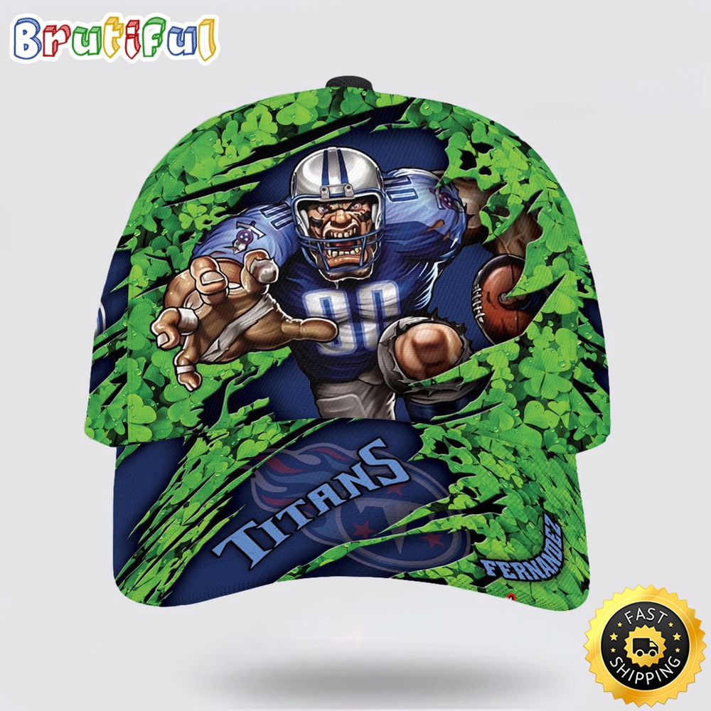 Sportswearmerch Tennessee Titans NFL St Patrick Day Mascot Classic Cap For Fan