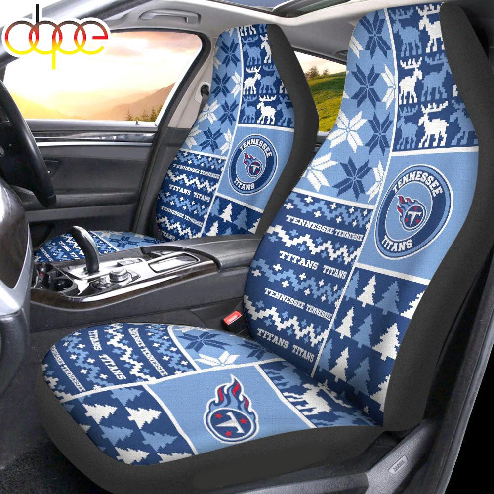 Sportswearmerch Tennessee Titans NFL Ugly Christmas Car Seat Covers For Fan