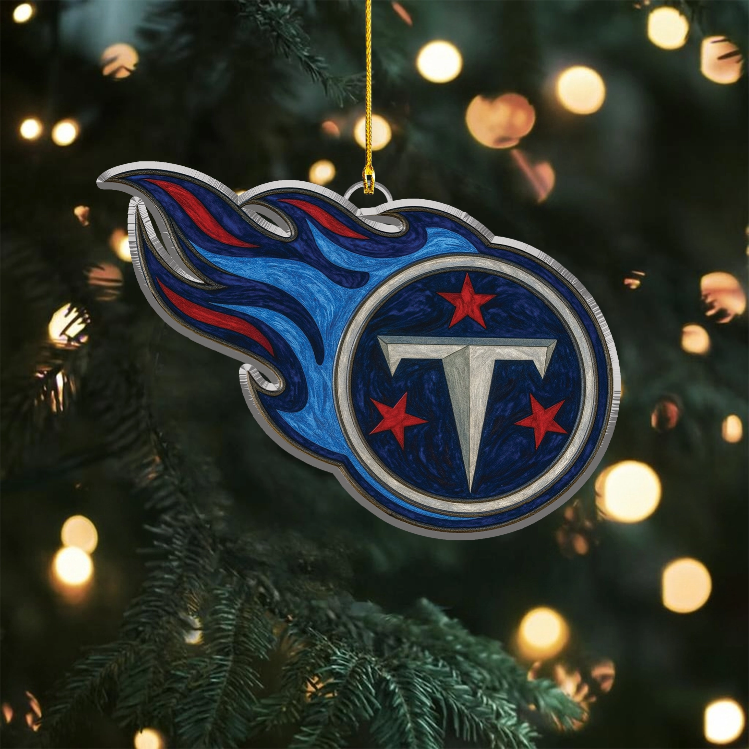 Sportswearmerch Tennessee Titans NFL x Christmas Acrylic Ornament Gift For Fans