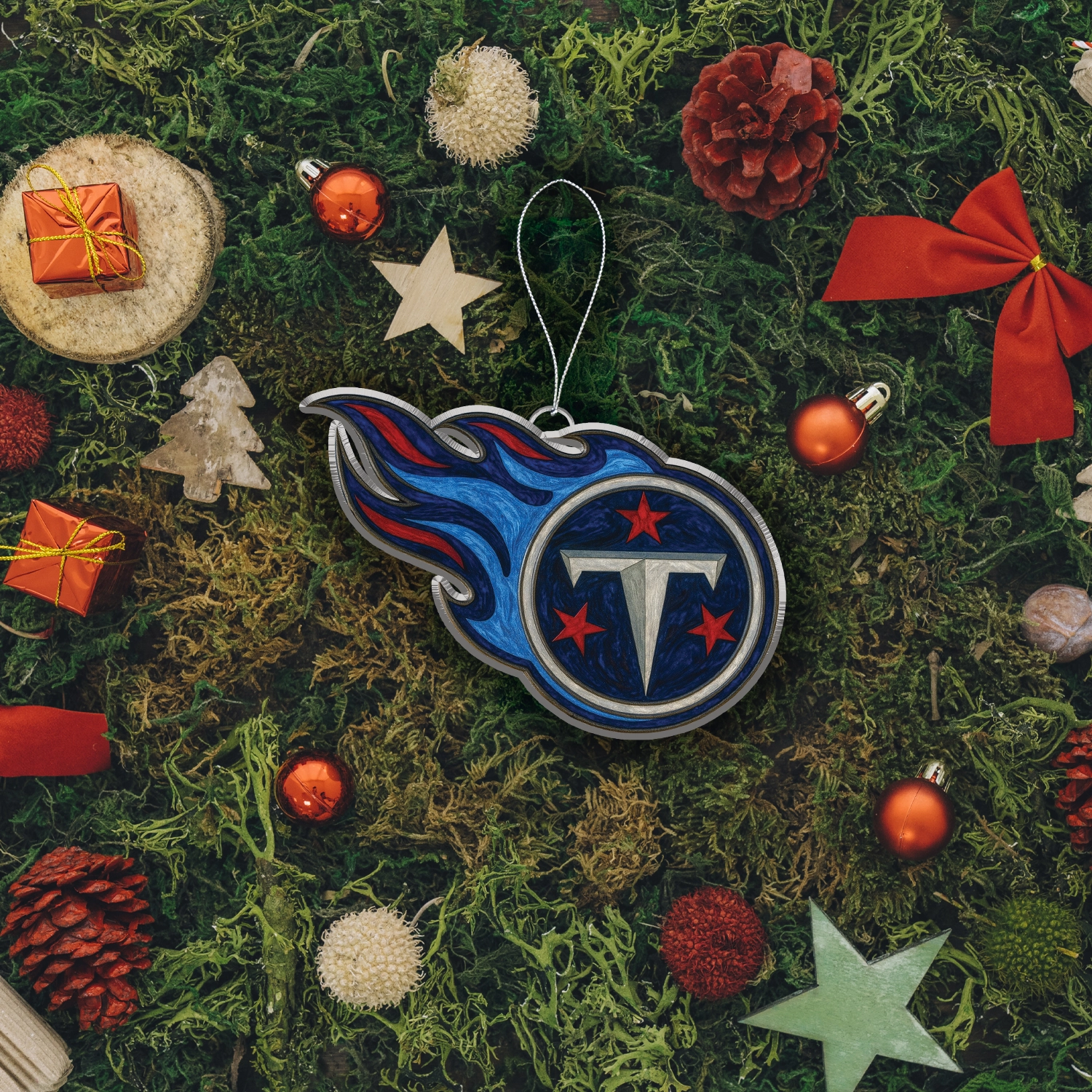 Sportswearmerch Tennessee Titans NFL x Christmas Acrylic Ornament Gift For Fans