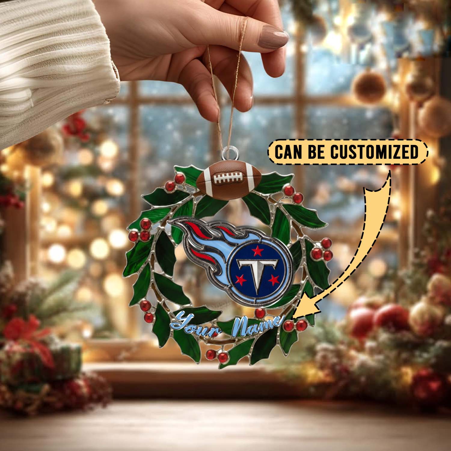 Sportswearmerch Tennessee Titans NFL x Christmas Acrylic Ornament Gift For Fans