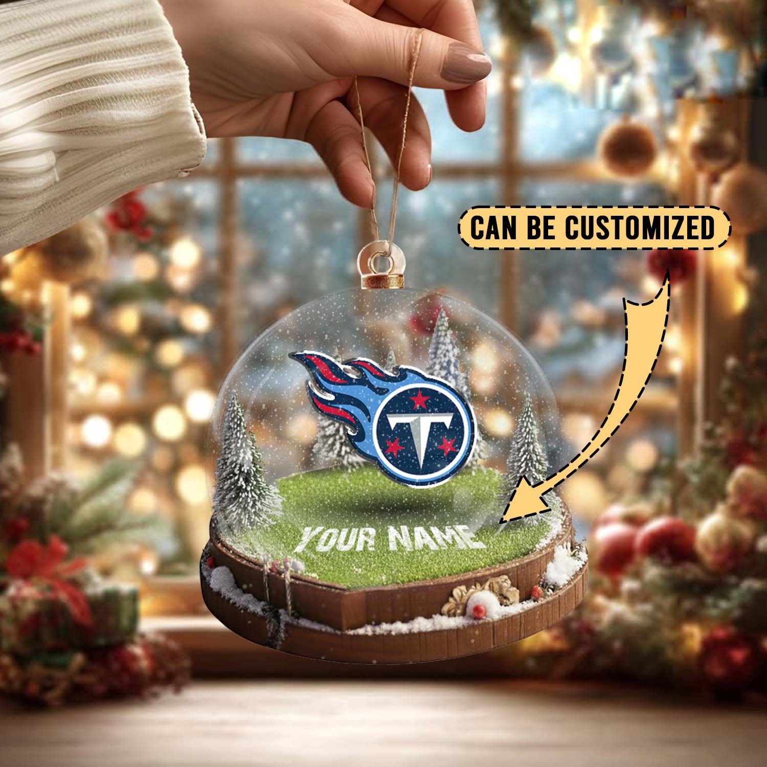Sportswearmerch Tennessee Titans NFL x Christmas Acrylic Ornament Gift For Fans