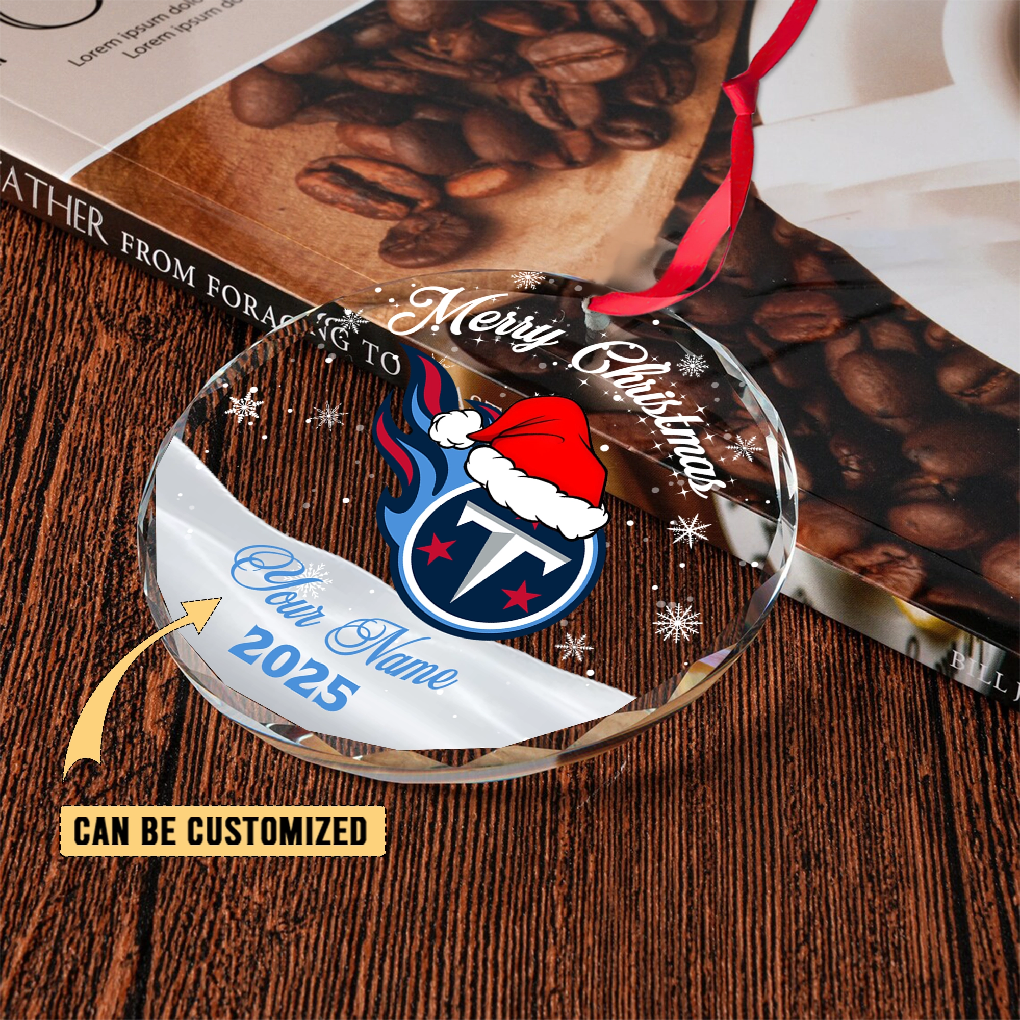 Sportswearmerch Tennessee Titans NFL x Christmas Glass Ornament Gift For Fan