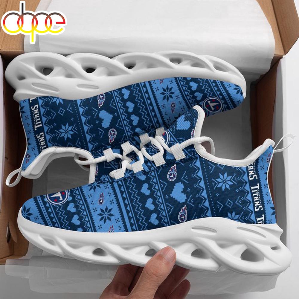 Sportswearmerch Tennessee Titans NFL X-max Patterns Christmas Max Soul Shoes Sneakers For Men And Women
