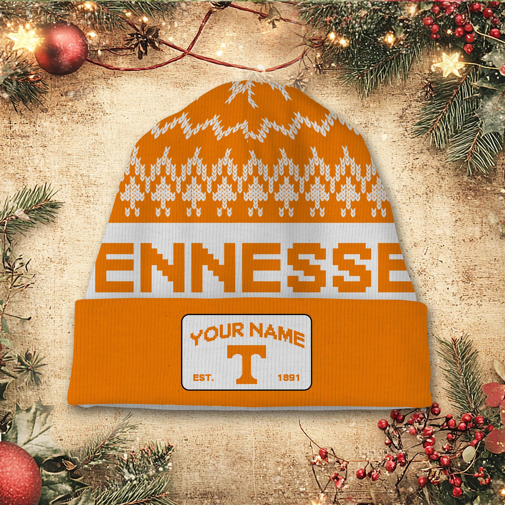 Sportswearmerch Tennessee Volunteers NCAA Christmas Beanie Hat For Fan