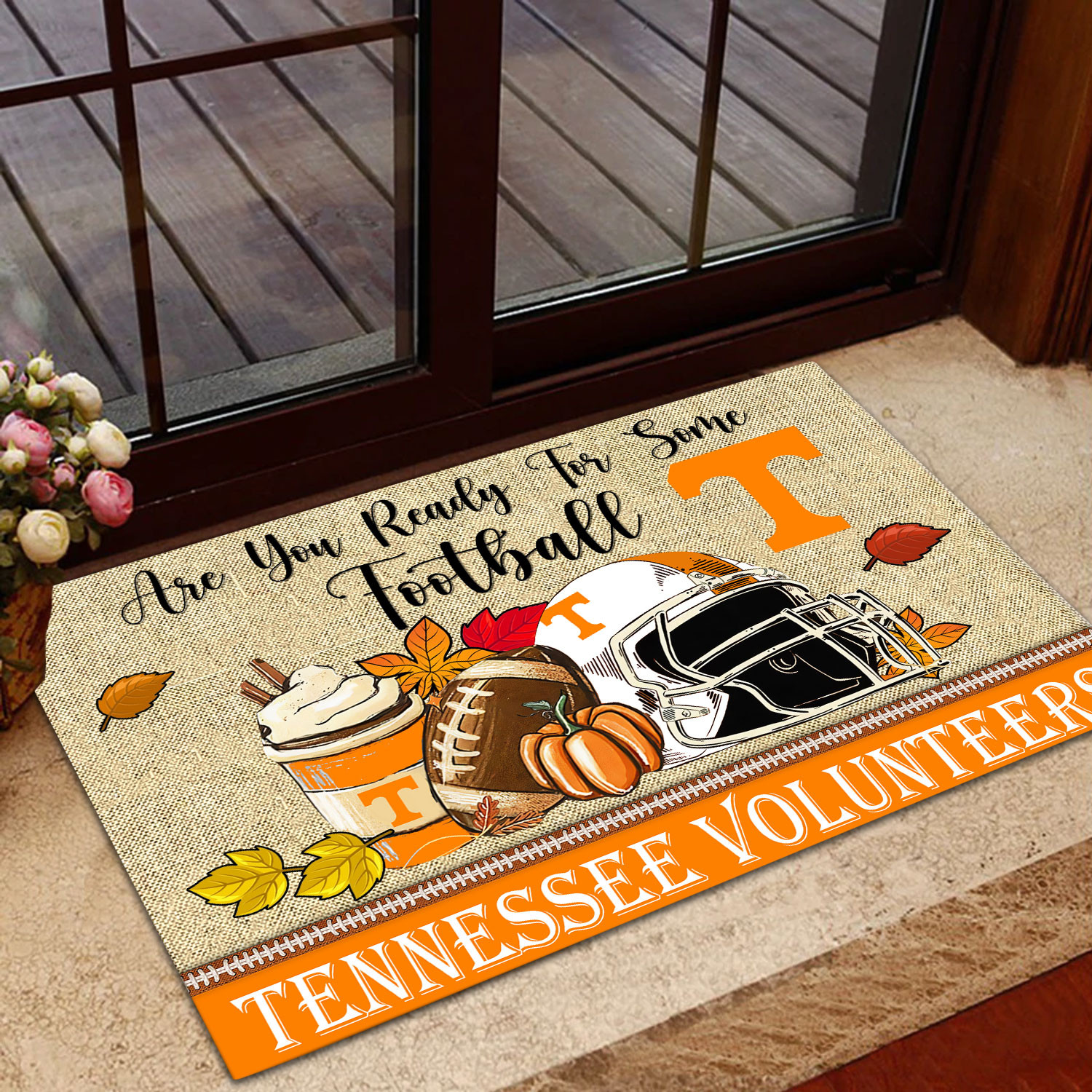 Sportswearmerch Tennessee Volunteers NCAA Fall Football Custom Doormat For Fan