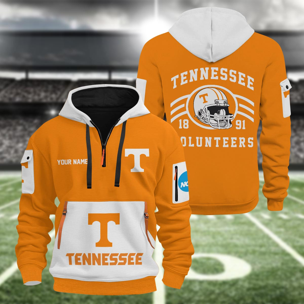 Sportswearmerch Tennessee Volunteers NCAA Half Zip Hoodie Personalized For Fan