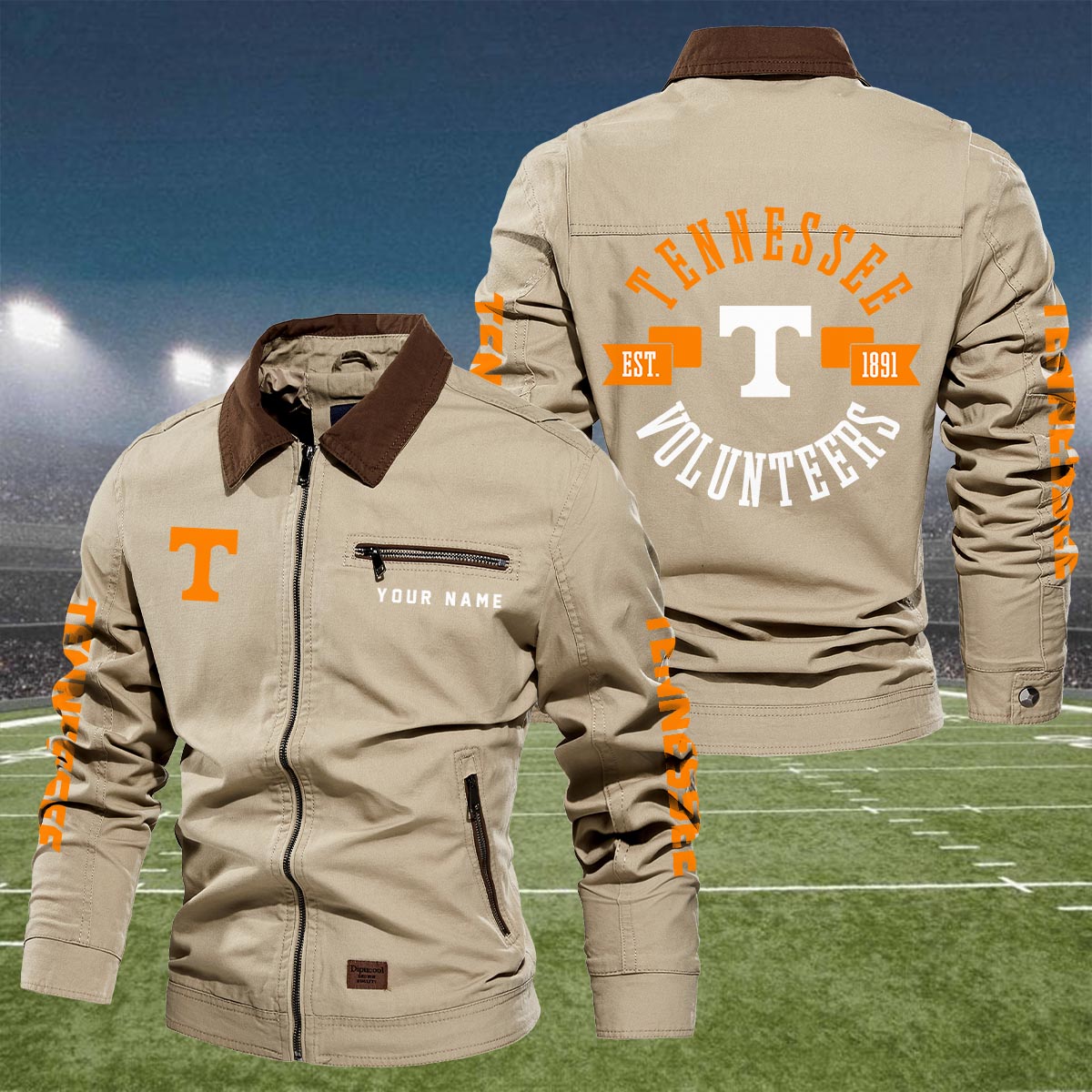 Sportswearmerch Tennessee Volunteers NCAA Lapel Jacket For Fan