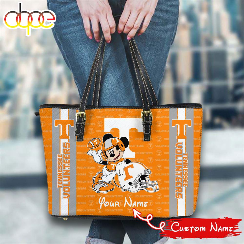 Sportswearmerch Tennessee Volunteers NCAA Mickey Women Leather Tote Bag For Fan