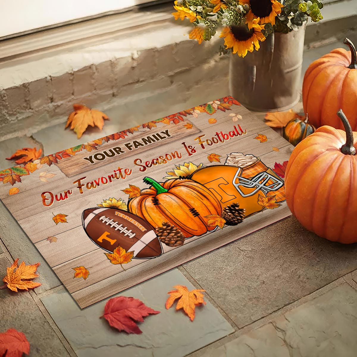 Sportswearmerch Tennessee Volunteers NCAA Our Favorite Season is Football Doormat For Fan