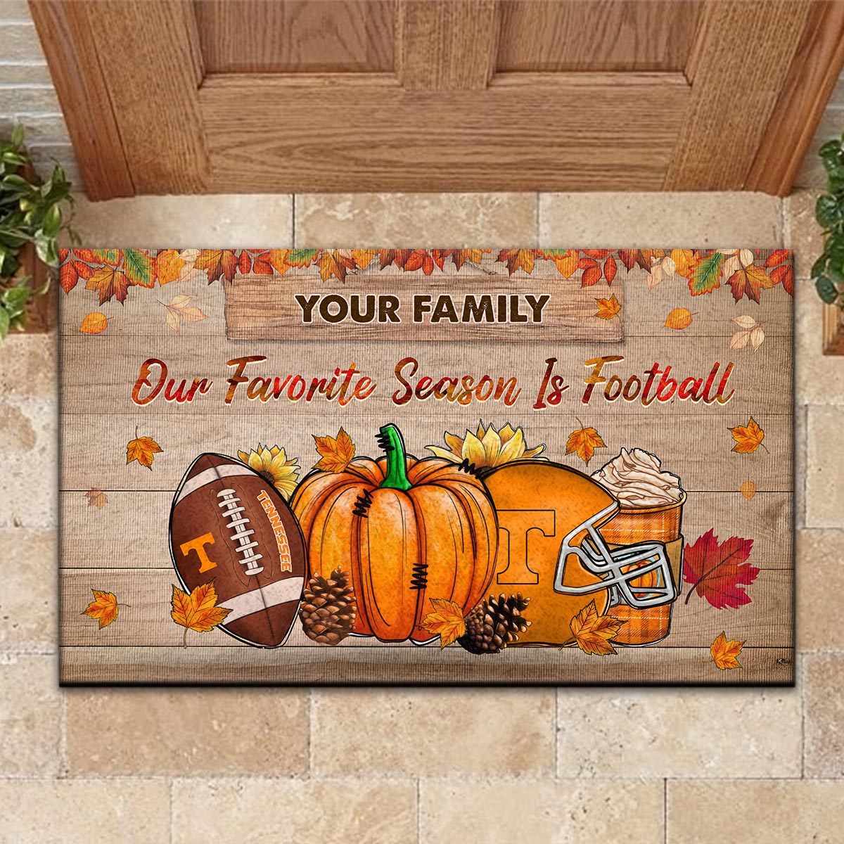 Sportswearmerch Tennessee Volunteers NCAA Our Favorite Season is Football Doormat For Fan