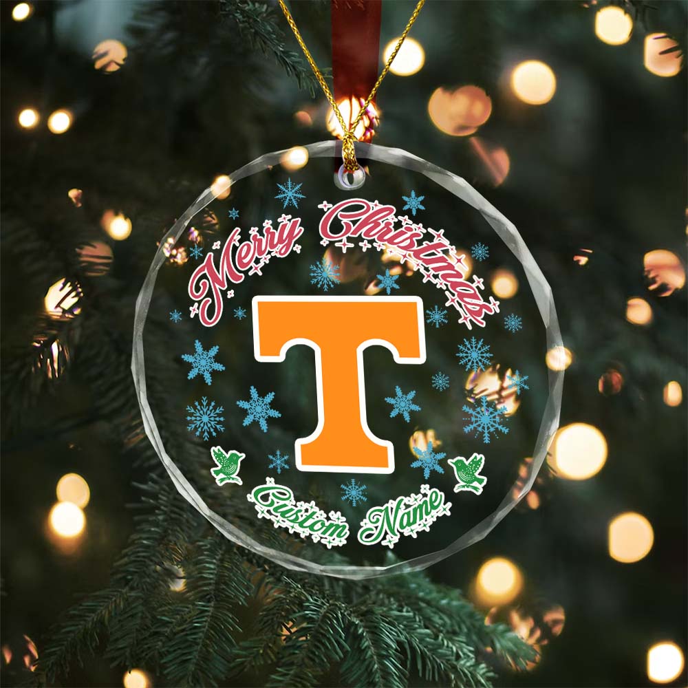 Sportswearmerch Tennessee Volunteers NCAA x Christmas Glass Ornament Gift For Fans
