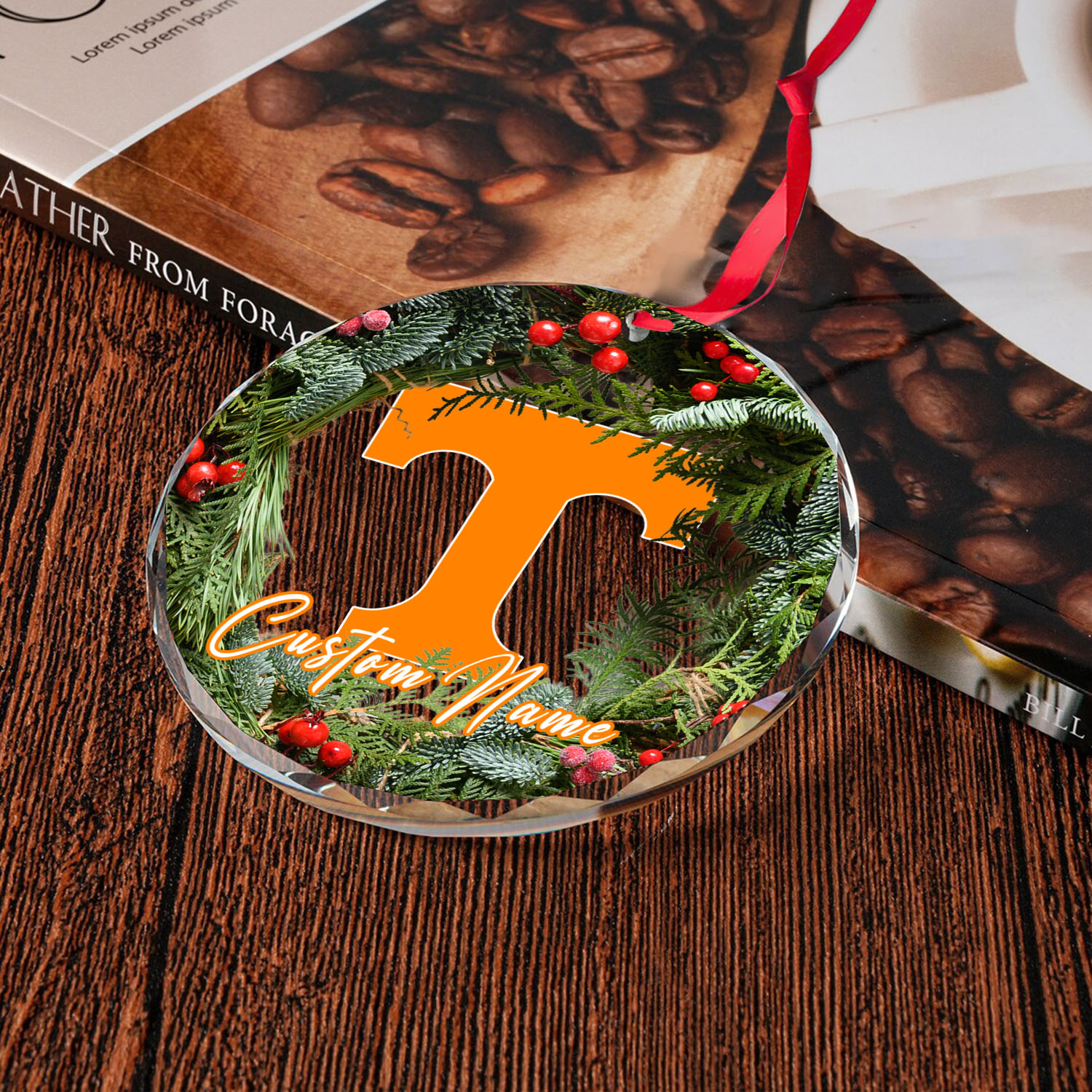 Sportswearmerch Tennessee Volunteers NCAA x Christmas Glass Ornament Gift For Fans