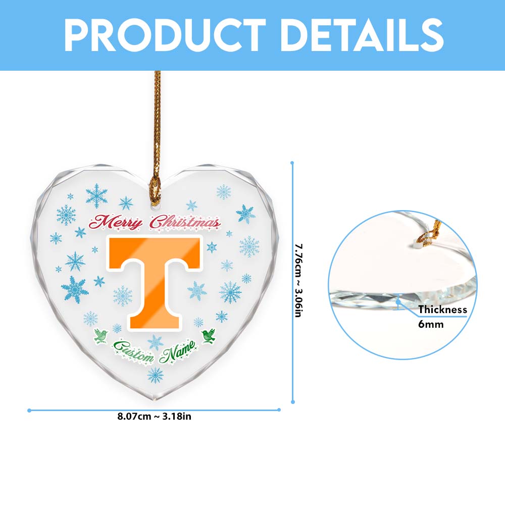 Sportswearmerch Tennessee Volunteers NCAA x Christmas Glass Ornament Gift For Fans